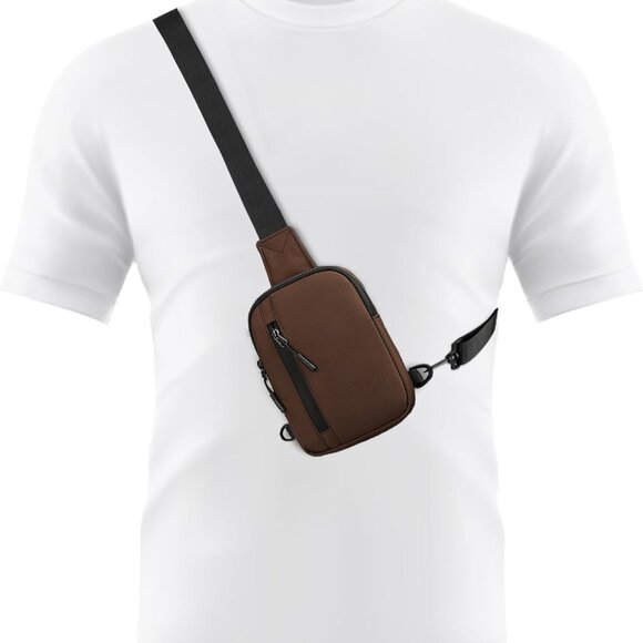 Mens Mini Sling Bag Chest Bag Shoulder Bag Women Crossbody Bag Phone Holder with